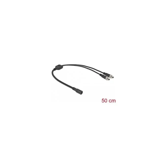 Delock DC Verteilerkabel 5.5 x 2.1 mm 1 x Buchse zu 2 x Stecker verschraubbar — image 1