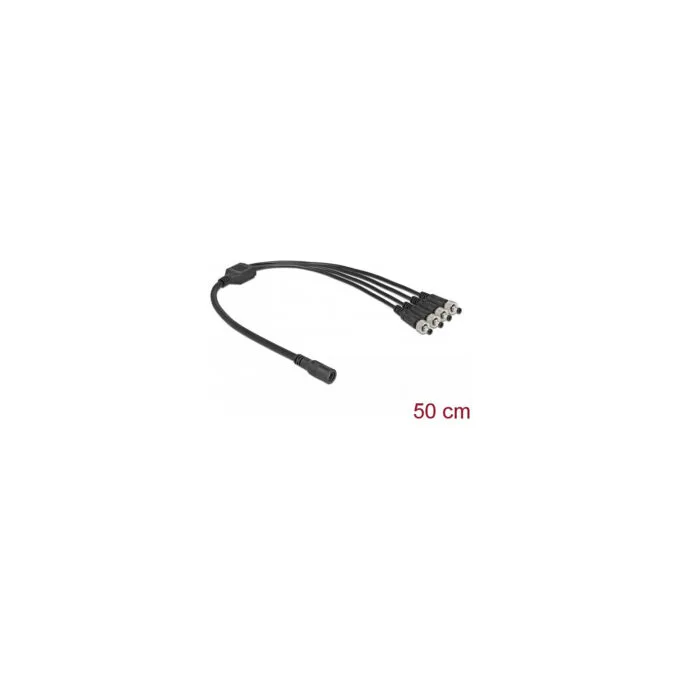 Delock DC Verteilerkabel 5.5 x 2.1 mm 1 x Buchse zu 4 x Stecker verschraubbar — image 1
