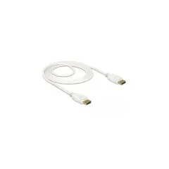 Delock DisplayPort 1.2 Cable - DP Plug to DP Plug - 4K 60 Hz - 1.5 m - White