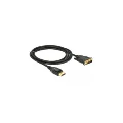 Delock DisplayPort 1.2 to DVI 24+1 Passive Cable - 2 m - Black
