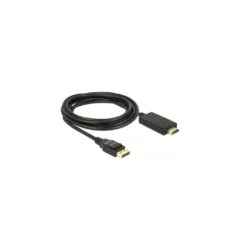 DeLOCK DisplayPort 1.2 to HDMI-A Passive Cable - 85318 - 3 m, Black, 4K