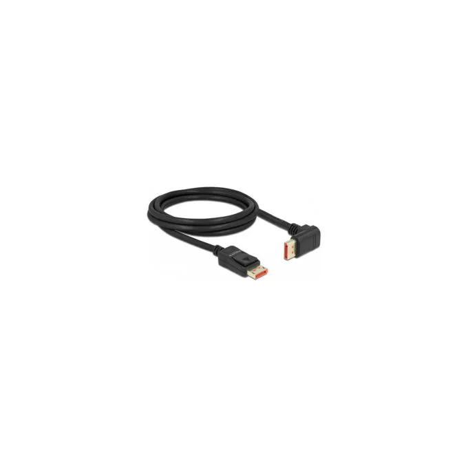 Delock DisplayPort Kabel Stecker gerade zu Stecker 90° oben gewinkelt 8K 60 Hz 2 m — image 1