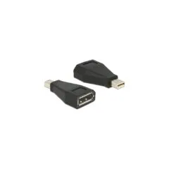 DELOCK DisplayPort Mini to DisplayPort Female Adapter - 65238 - Black