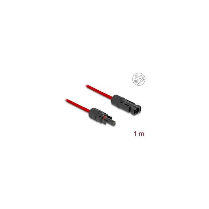 Delock DL4 Solar Flachbandkabel Stecker zu Buchse 1 m rot — image 2