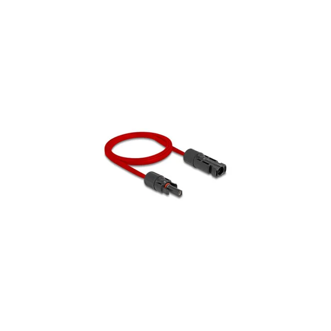 Delock DL4 Solar Flachbandkabel Stecker zu Buchse 1 m rot — image 1