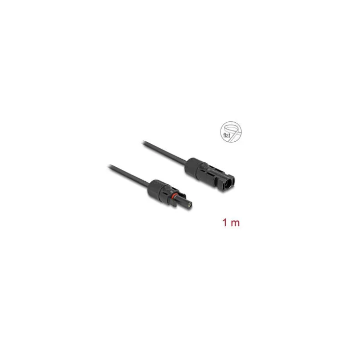 Delock DL4 Solar Flachbandkabel Stecker zu Buchse 1 m schwarz — image 2
