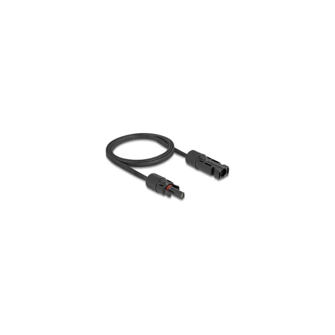 Delock DL4 Solar Flachbandkabel Stecker zu Buchse 1 m schwarz — image 1