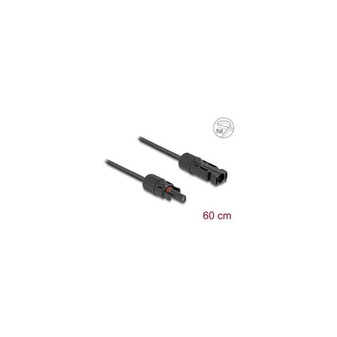 Delock DL4 Solar Flachbandkabel Stecker zu Buchse 60 cm schwarz — image 2