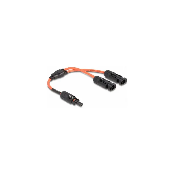 Delock DL4 Solar Splitter Kabel 1 x Buchse zu 2 x Stecker 30 cm rot — image 1