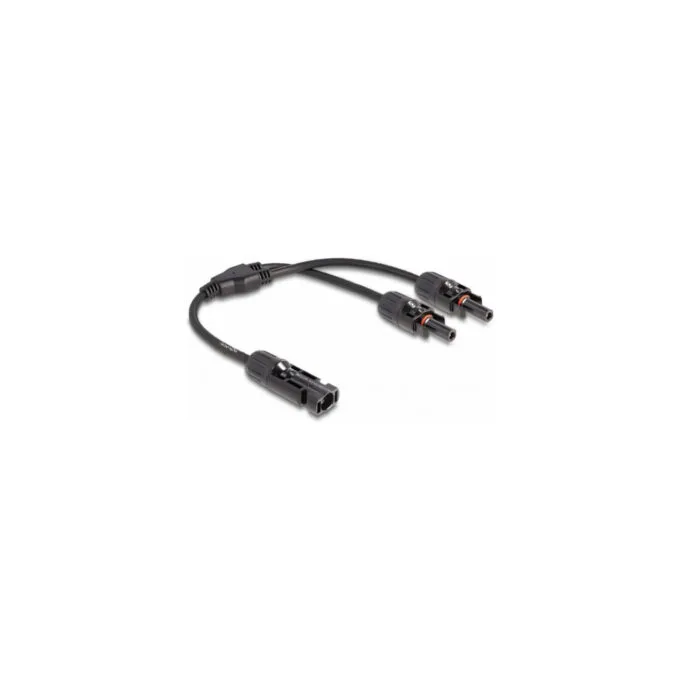 Delock DL4 Solar Splitter Kabel 1 x Stecker zu 2 x Buchse 30 cm schwarz — image 1