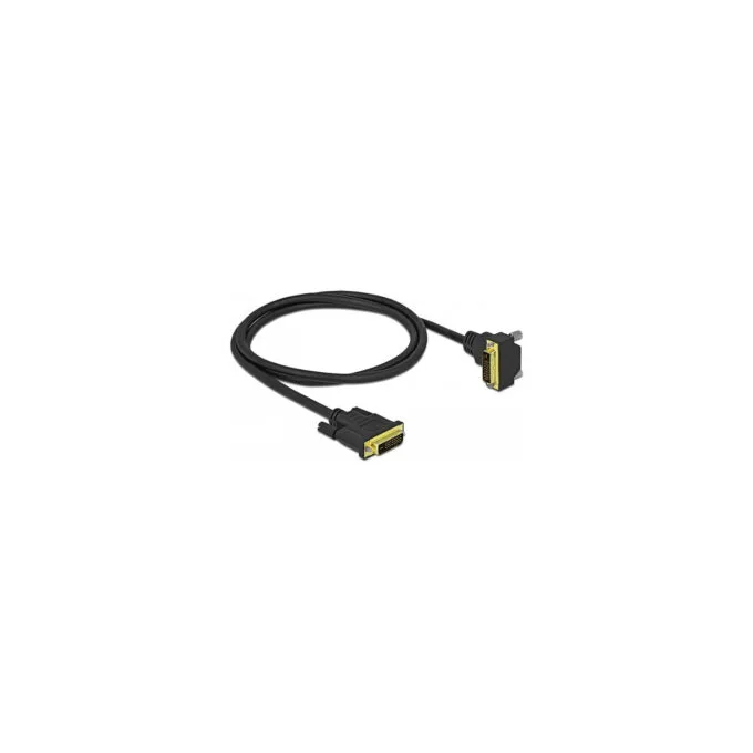 Delock DVI Kabel 24+1 Stecker zu 24+1 Stecker gewinkelt 1 m — image 1
