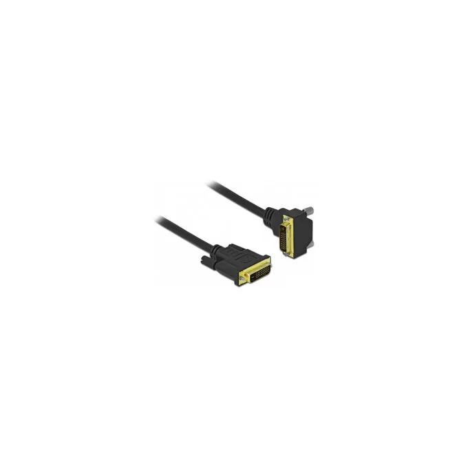 Delock DVI Kabel 24+1 Stecker zu 24+1 Stecker gewinkelt 5 m — image 1