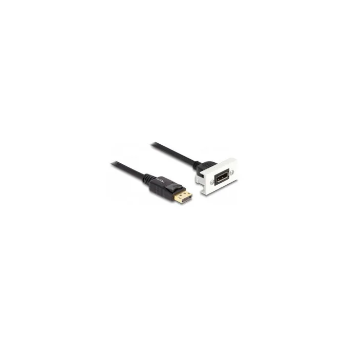 Delock Easy 45 DisplayPort 8K 30 Hz Modul mit Kabelpeitsche. 22.5 x 45 mm — image 1