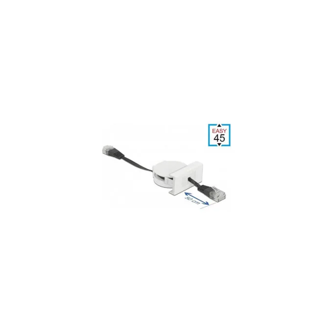 Delock Easy 45 Modul Netzwerk Aufrollkabel RJ45 Cat.5e schwarz — image 2