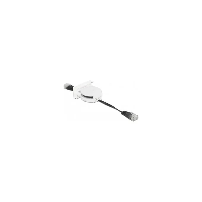 Delock Easy 45 Modul Netzwerk Aufrollkabel RJ45 Cat.5e schwarz — image 1
