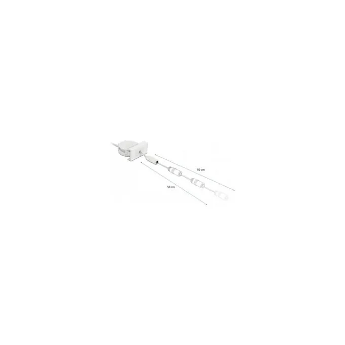Delock Easy 45 Modul Power Ausrollkabel DC 5.5 x 2.1 mm Buchse Buchse weiß — image 3