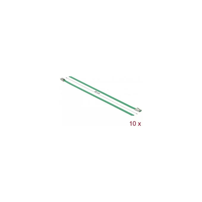 Delock Edelstahlkabelbinder L 200 x B 4.6 mm grün 10 Stück — image 2