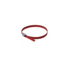 Delock Edelstahlkabelbinder L 200 x B 4.6 mm rot 10 Stück