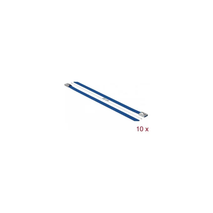 Delock Edelstahlkabelbinder L 200 x B 7.9 mm blau 10 Stück — image 2