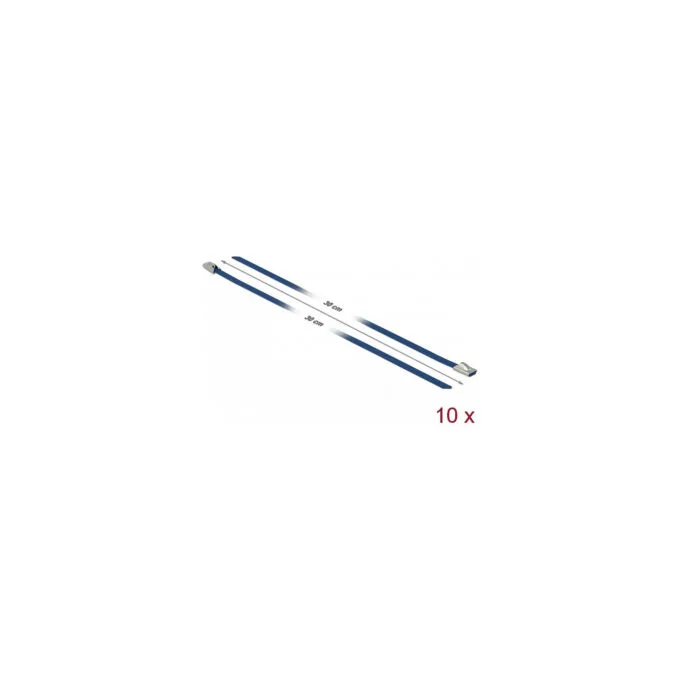 Delock Edelstahlkabelbinder L 300 x B 4.6 mm blau 10 Stück — image 2