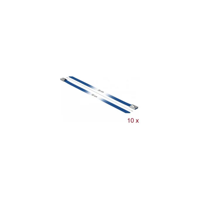 Delock Edelstahlkabelbinder L 300 x B 7.9 mm blau 10 Stück — image 2