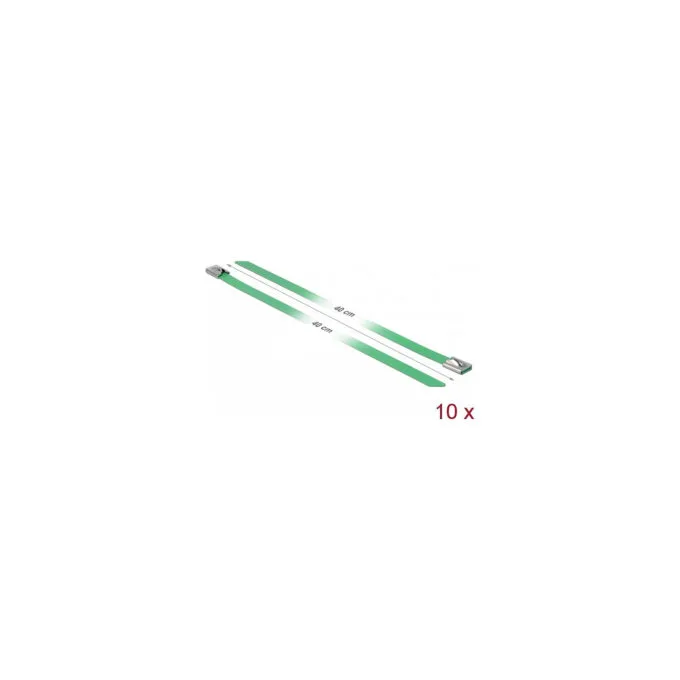 Delock Edelstahlkabelbinder L 400 x B 7.9 mm grün 10 Stück — image 2