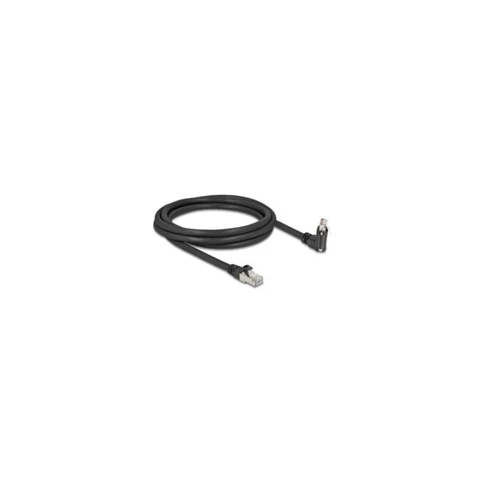 Delock GigE Kamera Kabel RJ45 Stecker 45° gedreht und 90° gewinkelt mit Schrauben zu RJ45 Stecker Cat.6 S FTP 2 m sch... — image 3