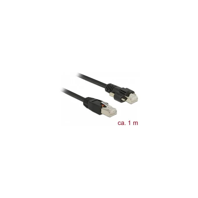 Delock GigE Kamera Kabel RJ45 Stecker zu RJ45 Stecker mit Schrauben Cat.6 S FTP 1 m — image 2