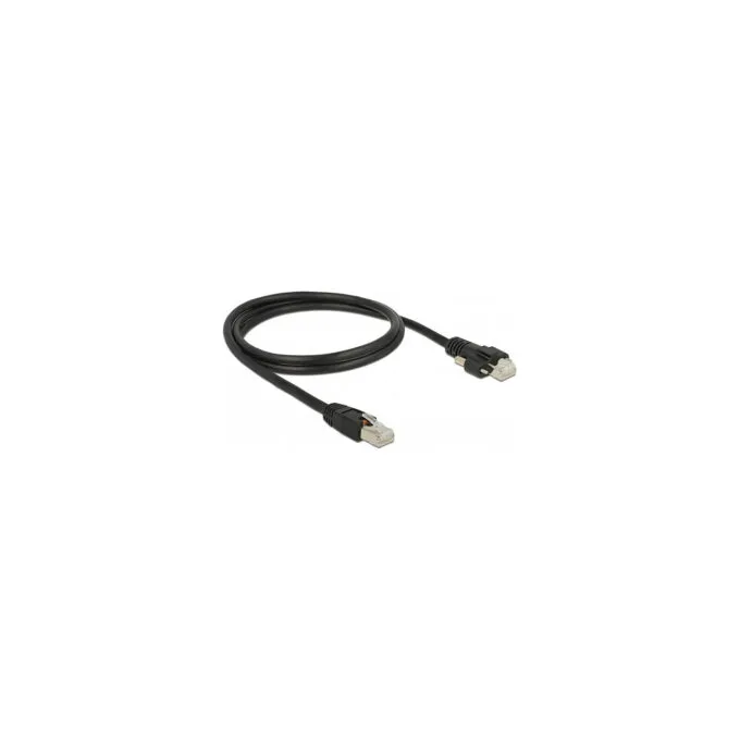 Delock GigE Kamera Kabel RJ45 Stecker zu RJ45 Stecker mit Schrauben Cat.6 S FTP 1 m — image 1