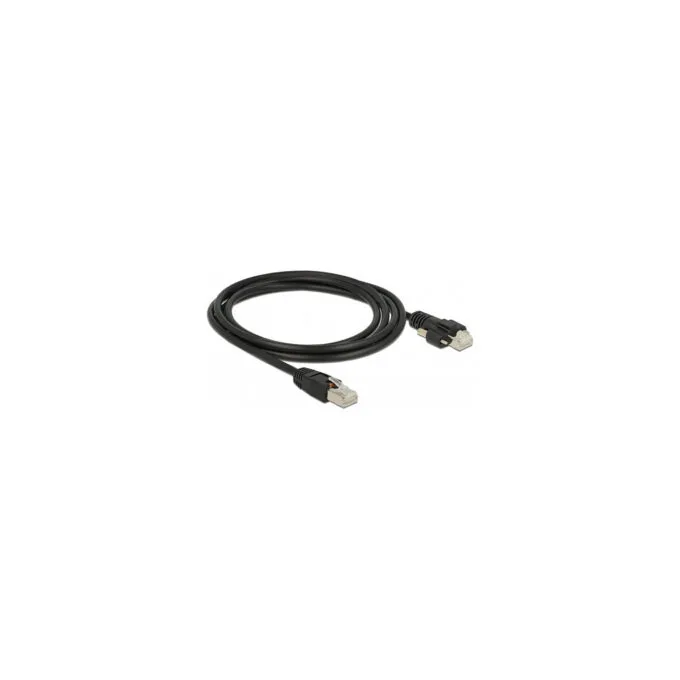 Delock GigE Kamera Kabel RJ45 Stecker zu RJ45 Stecker mit Schrauben Cat.6 S FTP 2 m — image 1