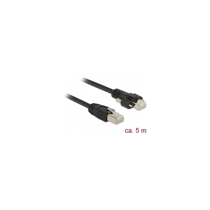 Delock GigE Kamera Kabel RJ45 Stecker zu RJ45 Stecker mit Schrauben Cat.6 S FTP 5 m — image 2