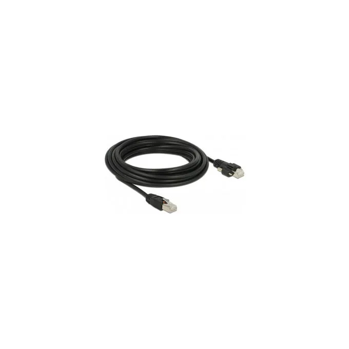 Delock GigE Kamera Kabel RJ45 Stecker zu RJ45 Stecker mit Schrauben Cat.6 S FTP 5 m — image 1