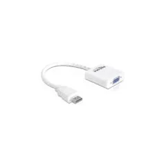DELOCK HDMI-A to VGA Adapter Cable - 65346 - White, HDMI Male to VGA Female, 1080p