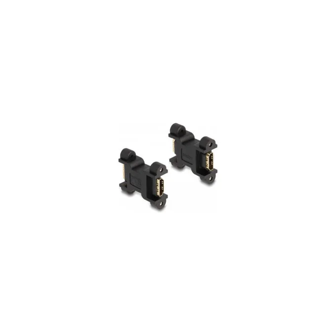 Delock HDMI Adapter Buchse zu Buchse mit Schraubanschluss — image 1
