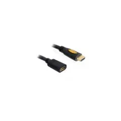 DELOCK HDMI Extension Cable with Ethernet - HDMI A Male to HDMI A Female - High Speed, 2 m