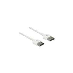 DELOCK High Speed HDMI Cable with Ethernet - 85126 - (White, 1.5 m) HDMI A to HDMI A