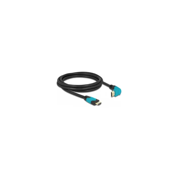 Delock High Speed HDMI Kabel Stecker gerade zu Stecker 90° unten gewinkelt 48 Gbps 8K 60 Hz 2 m — image 2