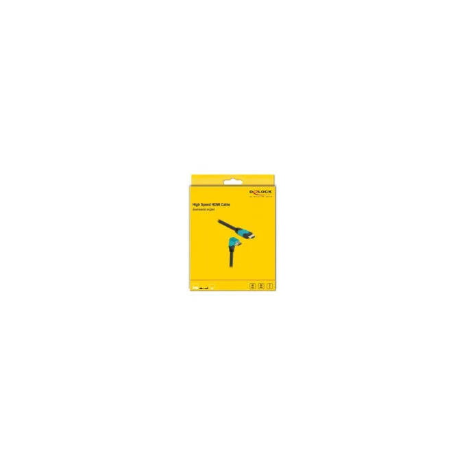 Delock High Speed HDMI Kabel Stecker gerade zu Stecker 90° unten gewinkelt 48 Gbps 8K 60 Hz 2 m — image 3