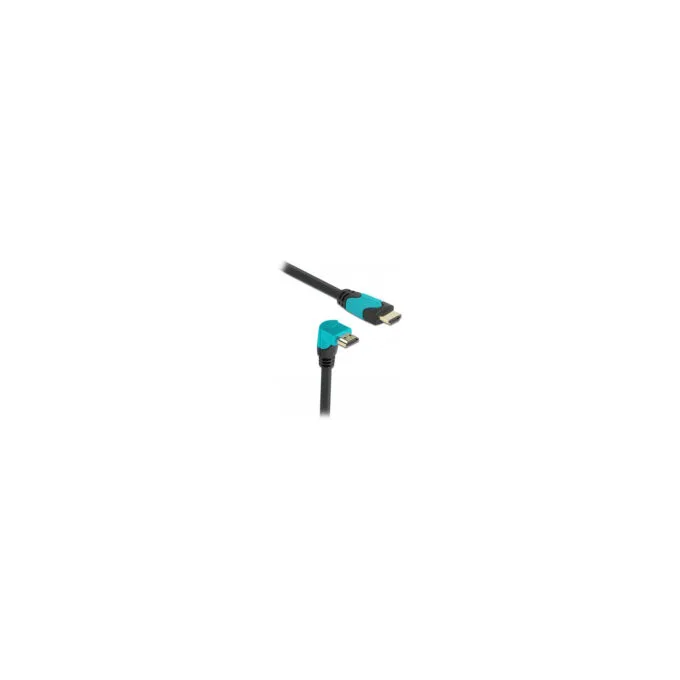 Delock High Speed HDMI Kabel Stecker gerade zu Stecker 90° unten gewinkelt 48 Gbps 8K 60 Hz 2 m — image 1