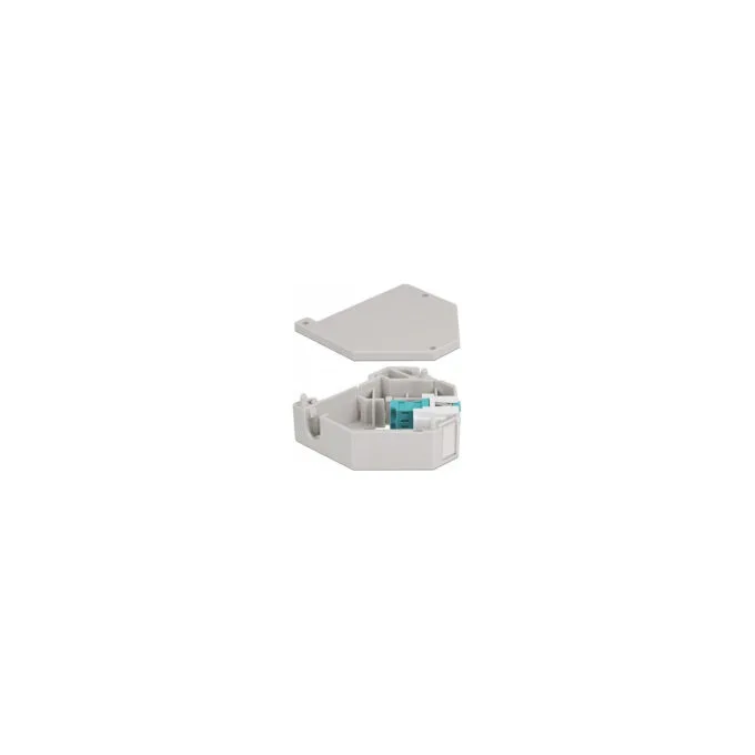 Delock Hutschienenadapter mit Keystone LC Duplex Buchse zu LC Duplex Buchse aqua — image 2