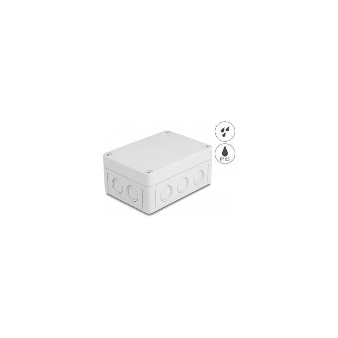 Delock Installationsgehäuse mit Kabeleinführungen 130 x 93 x 57 mm grau — image 1