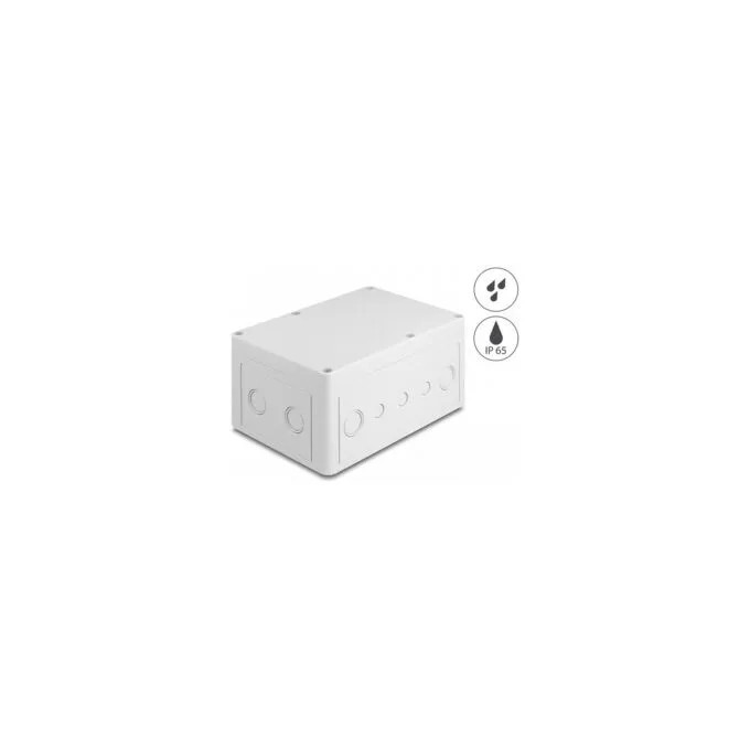 Delock Installationsgehäuse mit Kabeleinführungen 180 x 125 x 90 mm grau — image 1