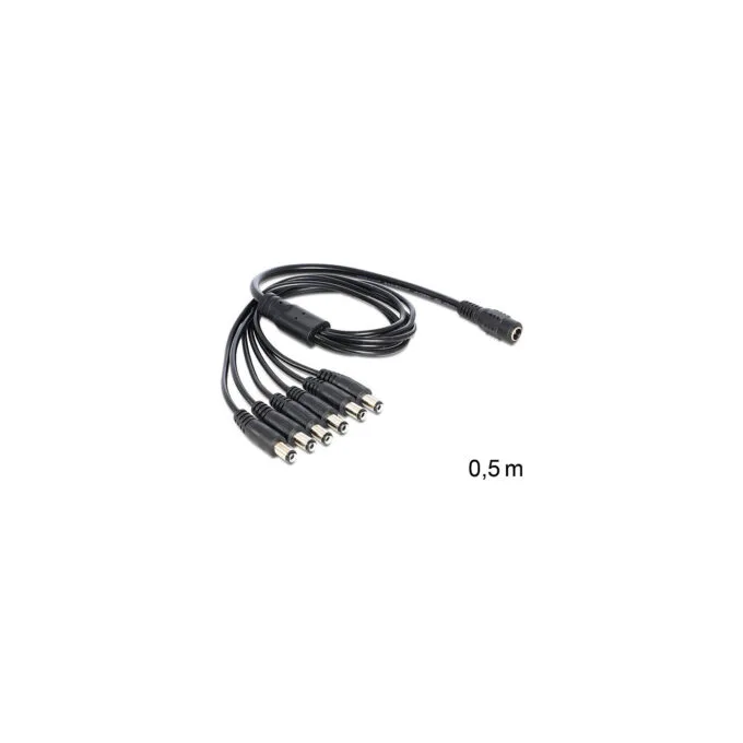 Delock Kabel DC Verteiler 5.5 x 2.1 mm 1 x Buchse to 6 x Stecker — image 1