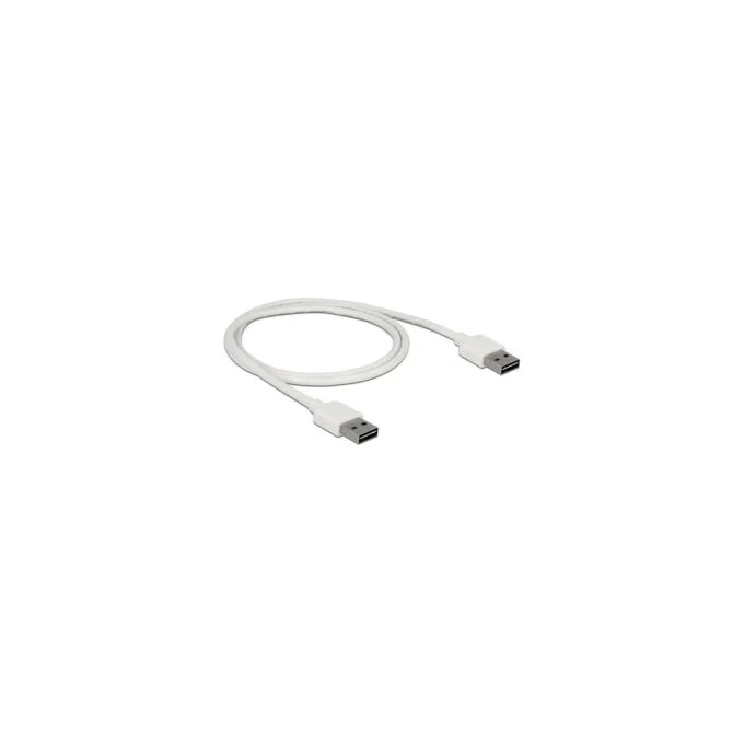 Delock Kabel EASY-USB 2.0 Typ-A Stecker to EASY-USB 2.0 Typ-A Stecker 1 m weiß — image 1