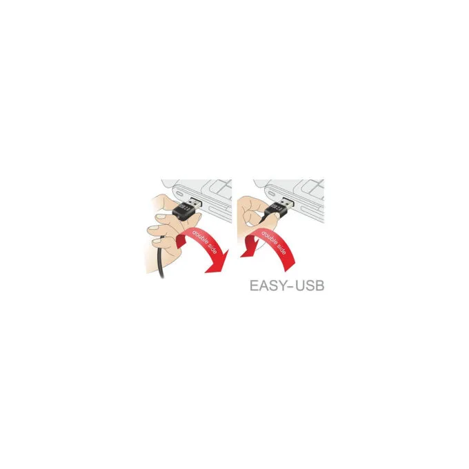 Delock Kabel EASY-USB 2.0 Typ-A Stecker to EASY-USB 2.0 Typ Micro-B Stecker gewinkelt oben unten 2 m schwarz — image 5