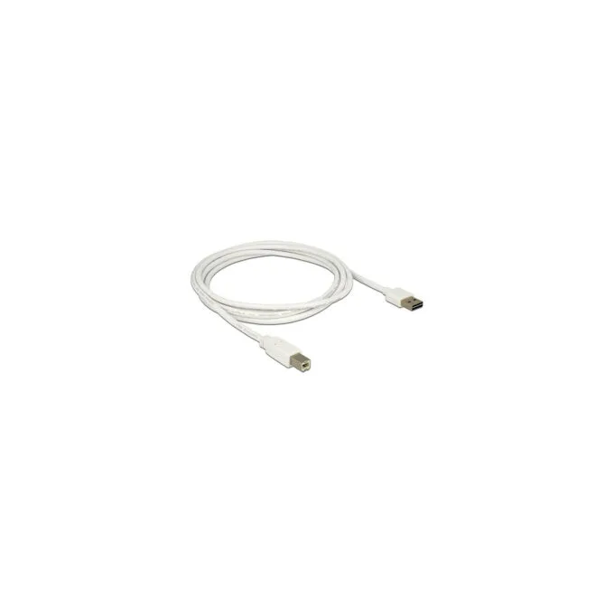 Delock Kabel EASY-USB 2.0 Typ-A Stecker to USB 2.0 Typ-B Stecker 2 m weiß — image 2