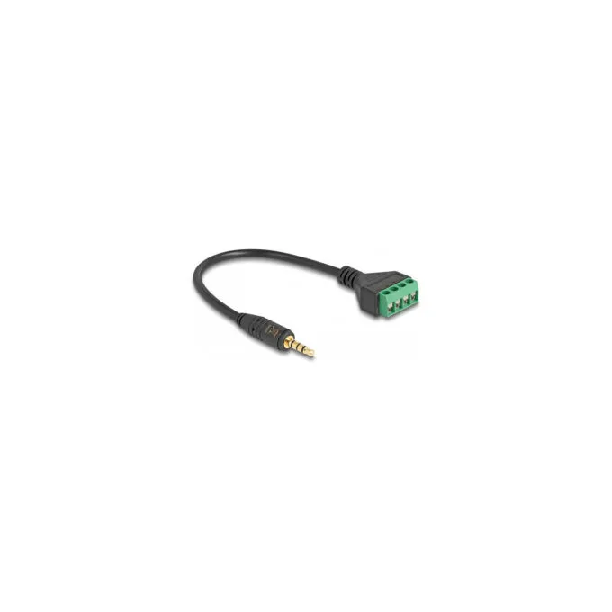 Delock Kabel Klinkenstecker 3.5 mm 4 Pin zu Terminalblock Adapter 20 cm — image 2