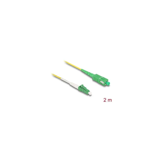 Delock Kabel Lichtwellenleiter LC-APC zu SC-APC Simplex Singlemode OS2 2 m — image 2