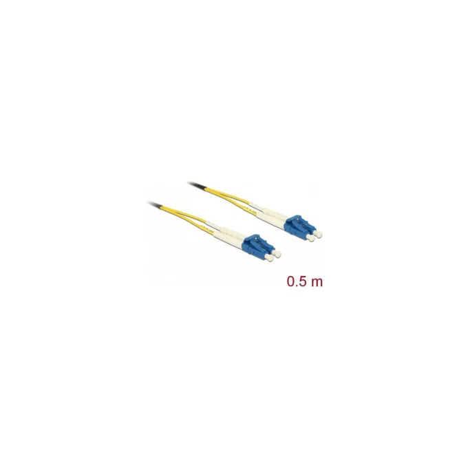 Delock Kabel Lichtwellenleiter LC to LC Singlemode OS2 0.5 m — image 1