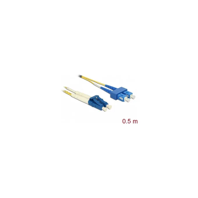 Delock Kabel Lichtwellenleiter LC to SC Singlemode OS2 0.5 m — image 1